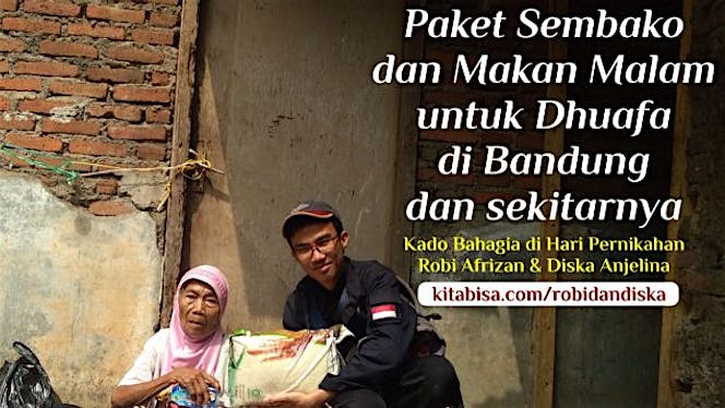 Kado untuk Dhuafa di Hari Bahagia Robi dan Diska