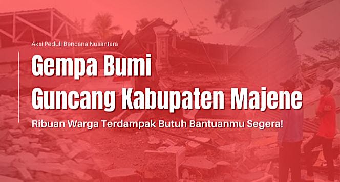 Sedekah Rutin Bantu Korban Gempa