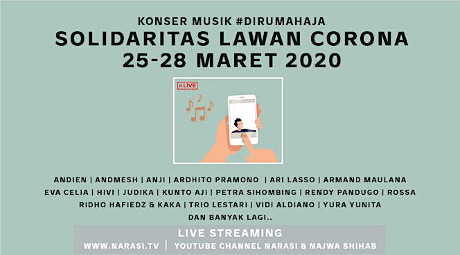 Konser Musik #DiRumahAja: Solidaritas Lawan Corona