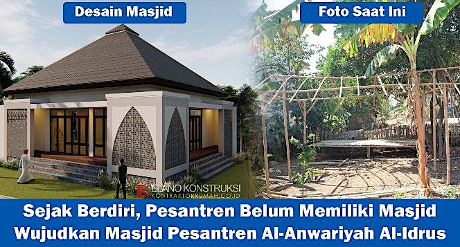 Bangun Masjid Impian Pesantren Pelosok Banten