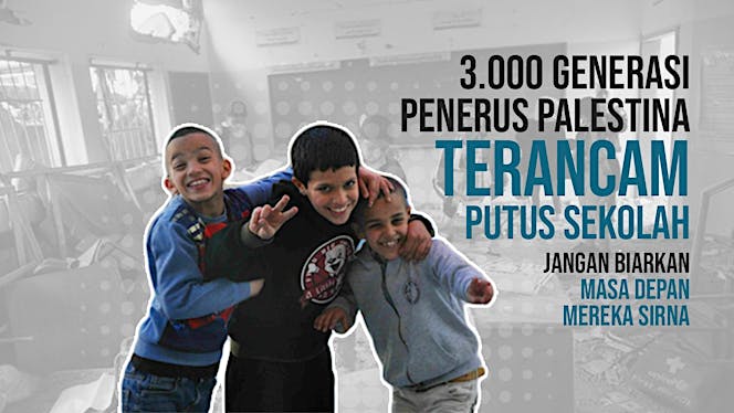 Wujudkan Mimpi Anak-Anak Palestina Terus Sekolah
