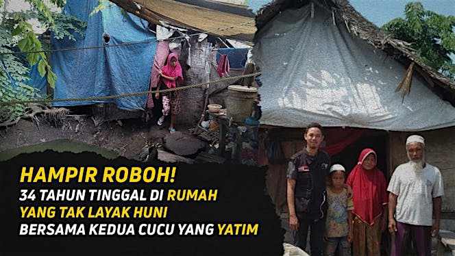Bantu Kakek Suharianto dan 2 Cucunya yang Yatim