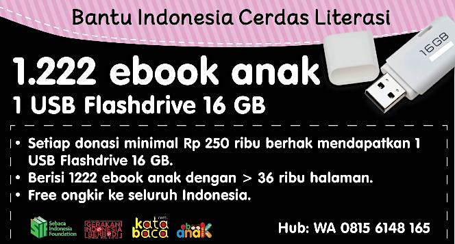 Miliki Usb 16 Gb Isi 1222 Ebook Anak Dengan Donasi