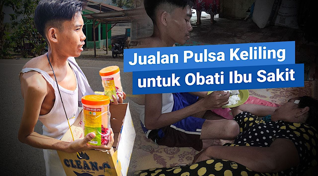 Surya Jual Pulsa Keliling Untuk Obati Ibu Sakit