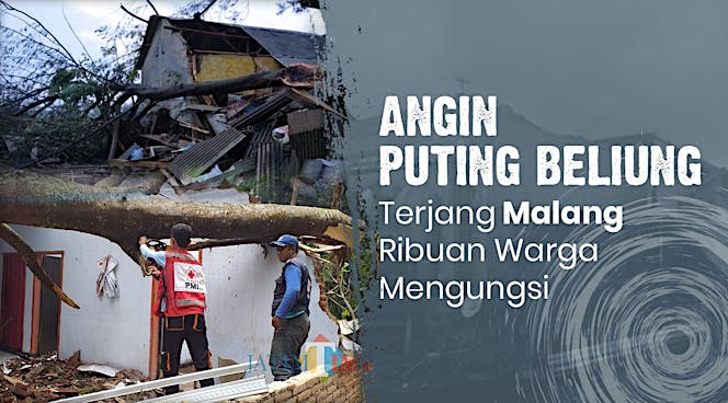 Bantu Ribuan Pengungsi Puting Beliung di Malang