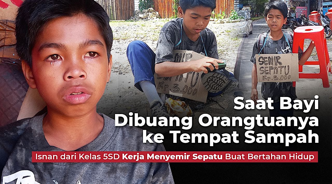 Dibuang Ortu, Miris Kisah Isnan Bocah Semir Sepatu