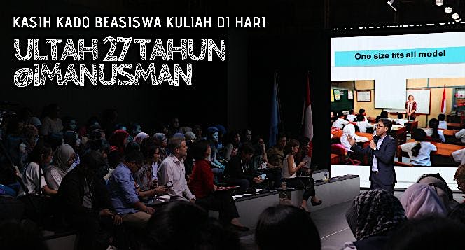 Beasiswa @ImanUsman: Gratis Kuliah Sampai Wisuda!