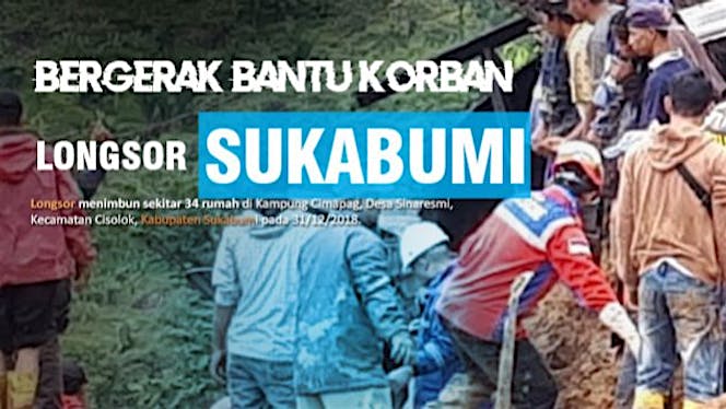 Bergerak Bantu Korban Longsor Sukabumi