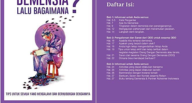 Bantu Alzheimer Indonesia mencetak buku panduan.