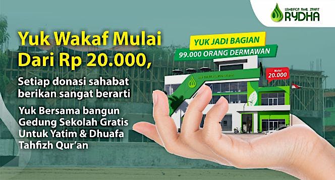 Bangun Sekolah Yatim Dhuafa Tahfizh Qur'an Rydha