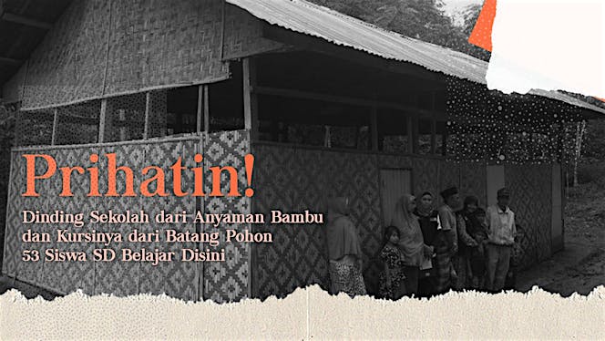 Bantu Sekolah Pelosok Gowa yang Terbuat dari Bambu