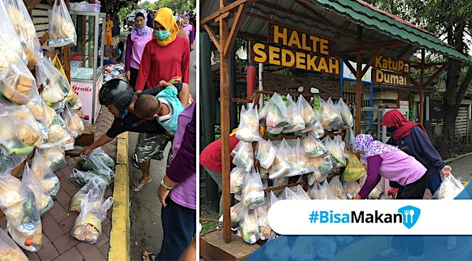 Makanan Gratis melalui Halte Sedekah