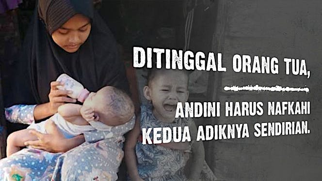 Warung untuk Andini Nafkahi Kedua Adiknya