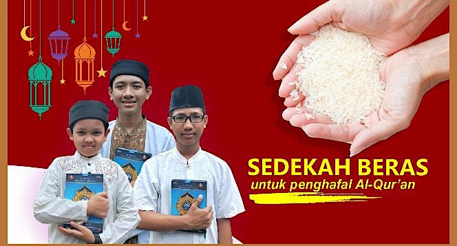 Sedekah beras untuk santri penghafal Al-Qur'an
