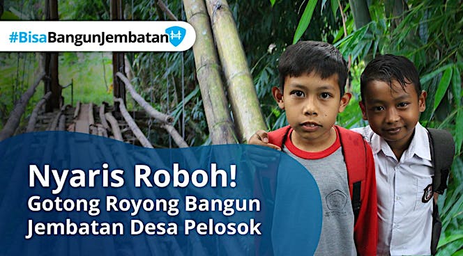 Prihatin, Andalkan Jembatan Bambu Reyot