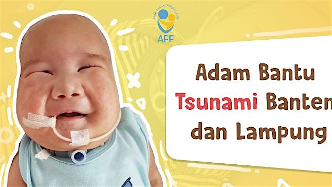 Adam Bantu Korban Tsunami Banten dan Lampung