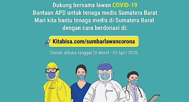 Bantuan APD untuk Tenaga Medis di Sumatera Barat