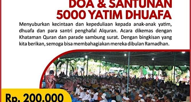 Do'a & Santunan 1000 Yatim Dhuafa