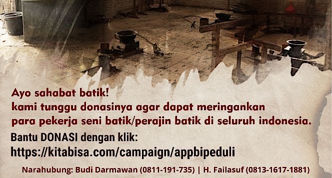 Membantu perajin dan pekerja seni batik