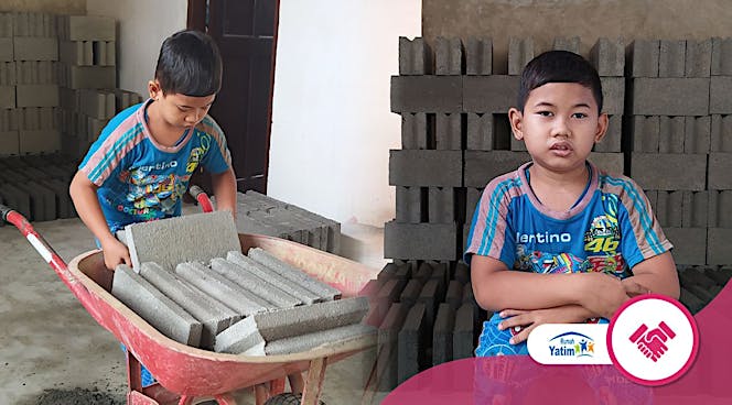 Perjuangan Yatim, Pagi Sekolah - Siang Tukang Batu