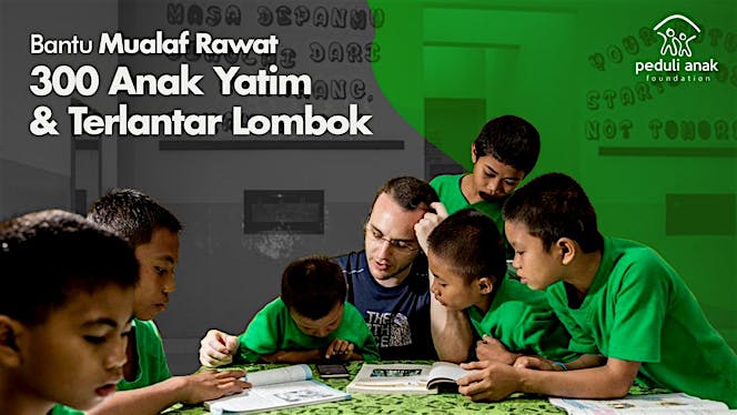 Bantu Chaim Rawat 300 Yatim Terlantar Lombok