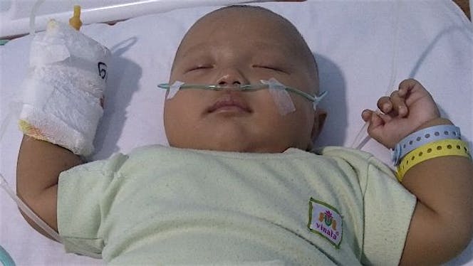 Rayyan dari sakit pneumonia dan saluran kencing