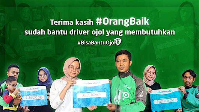 #BisaBantuOjol Bersama Kitabisa