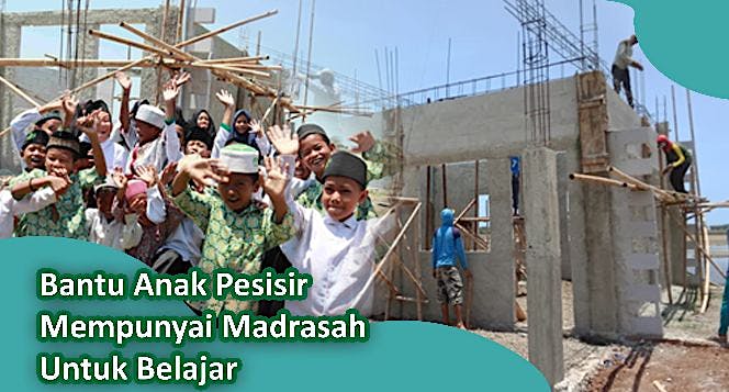 Bantu Pak Karto Bangun Madrasah di Pesisir