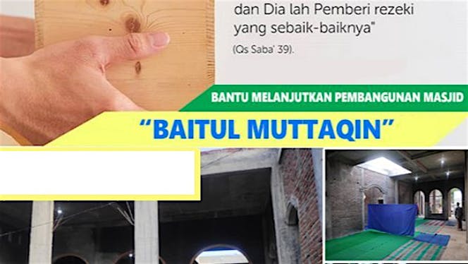 Bantu Pembangunan Masjid Baitul Muttaqin