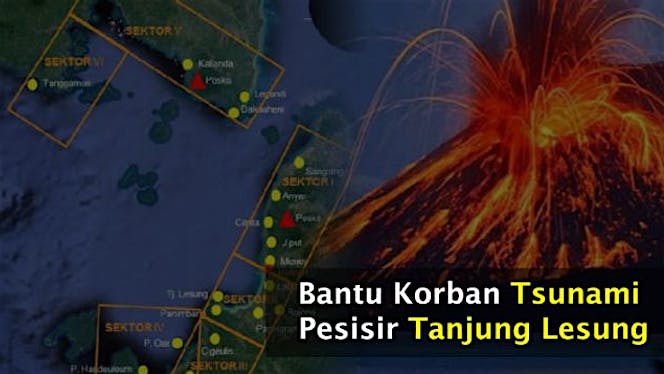 Bantu Korban Tsunami Banten