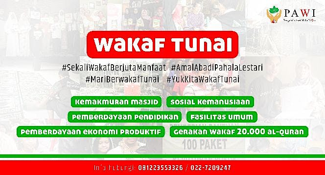 Ayo Berwakaf Tunai! Sekali Wakaf Berjuta Manfaat
