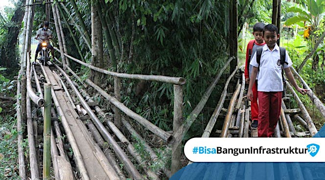 Prihatin, Andalkan Jembatan Bambu Reyot